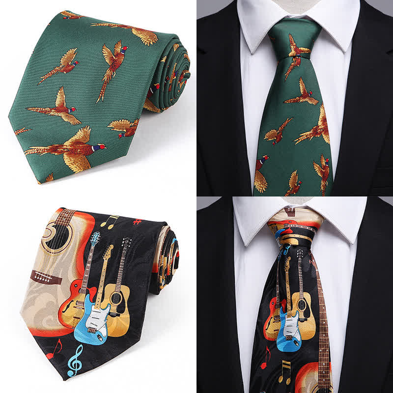 Men's Creative Cartoon Motif Country Necktie