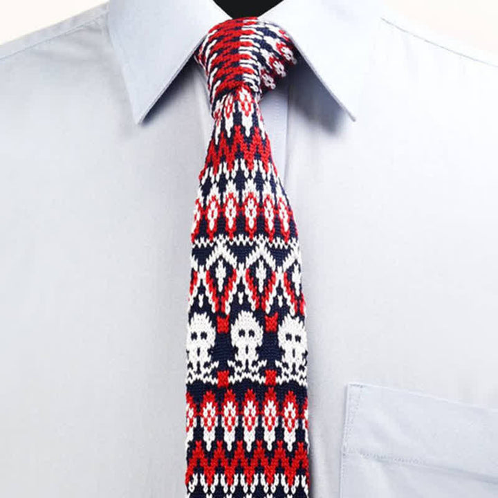 Men's Exotic Skinny Knitted Necktie