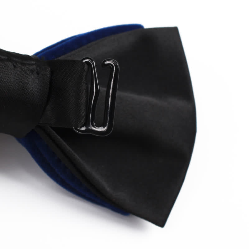 Men's Rhinestone Patchwork Velvet Bow Tie