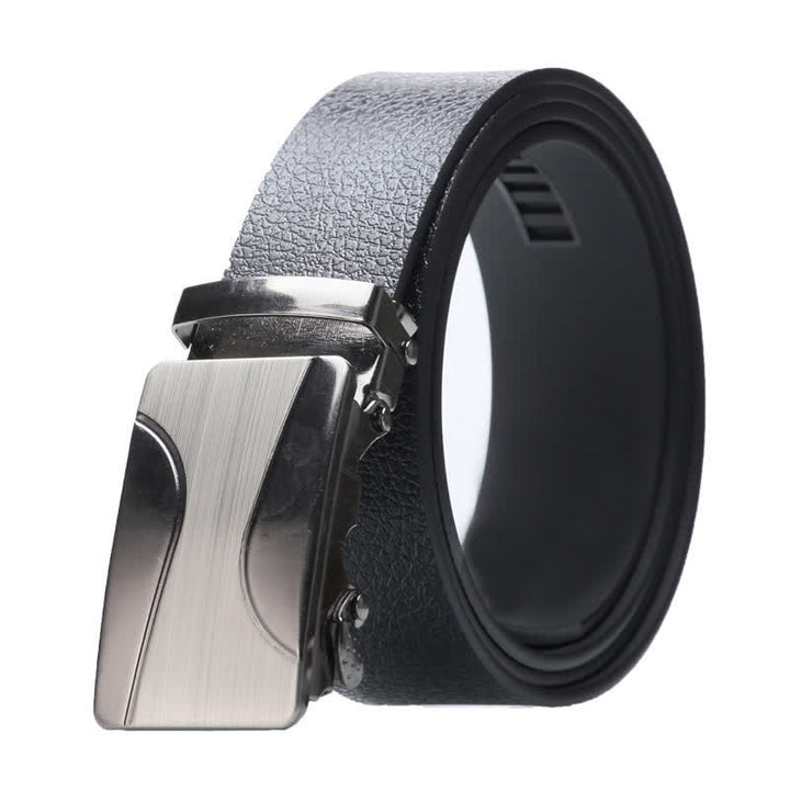 Men's Business Automatic Buckle Black Leather Belt