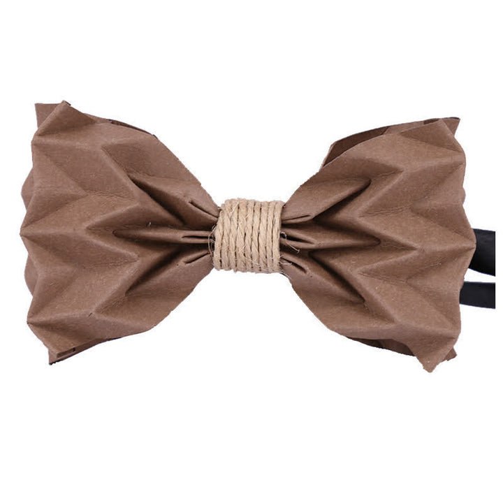 Men's Creative Environmental Kraft Paper Bow Tie