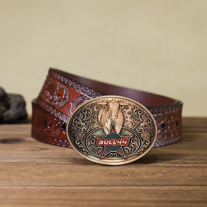 Men's DIY Raging Bull Creative Beer Holder Buckle Leather Belt