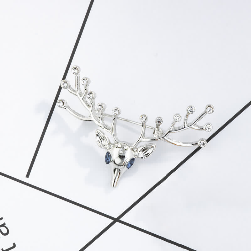 Men's Living Christmas Elk Brooch