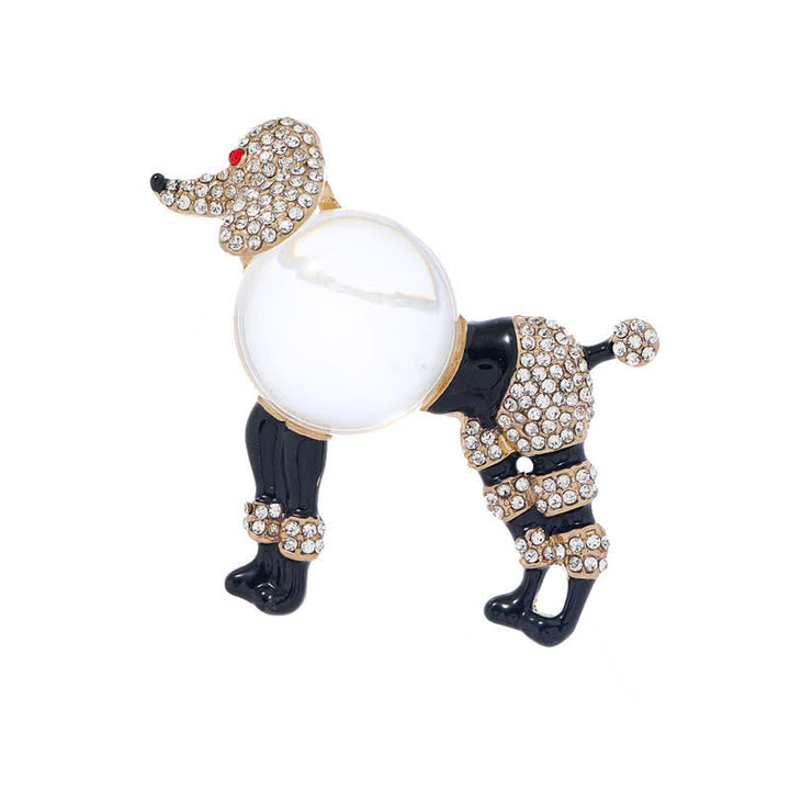 Women's Creative Jelly Belly Poodle Brooch