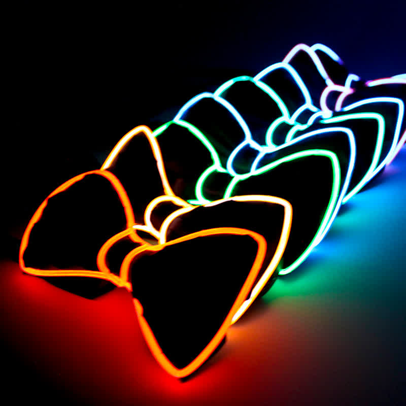 Light Up Blinking LED Glowing Bow Tie