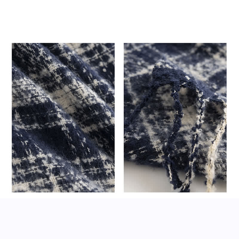 Women's Elegant Shawl Checkered Daily Scarf