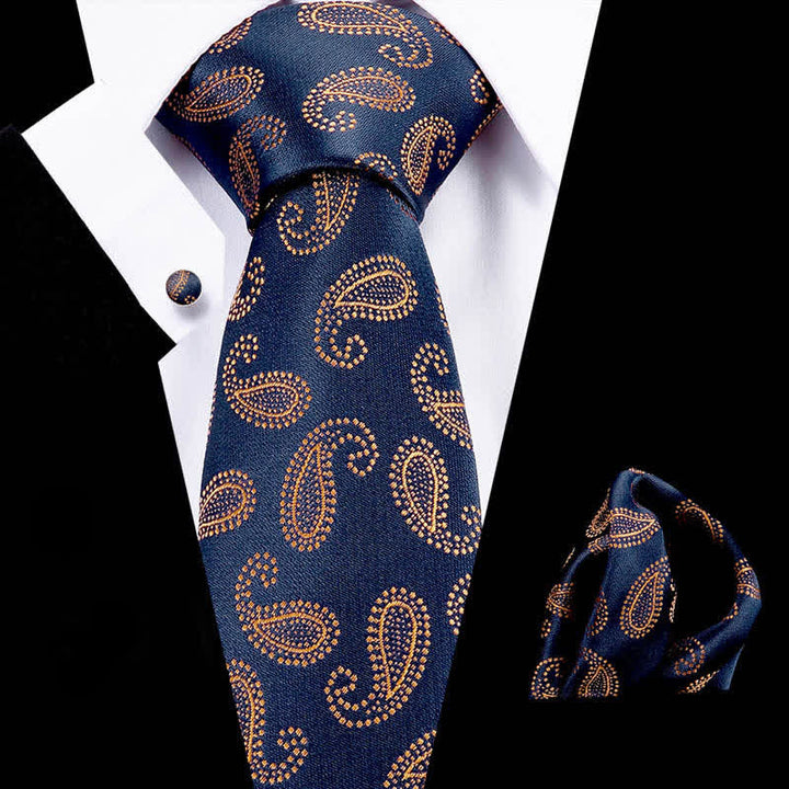 3Pcs Men's Classic Paisley Necktie Set