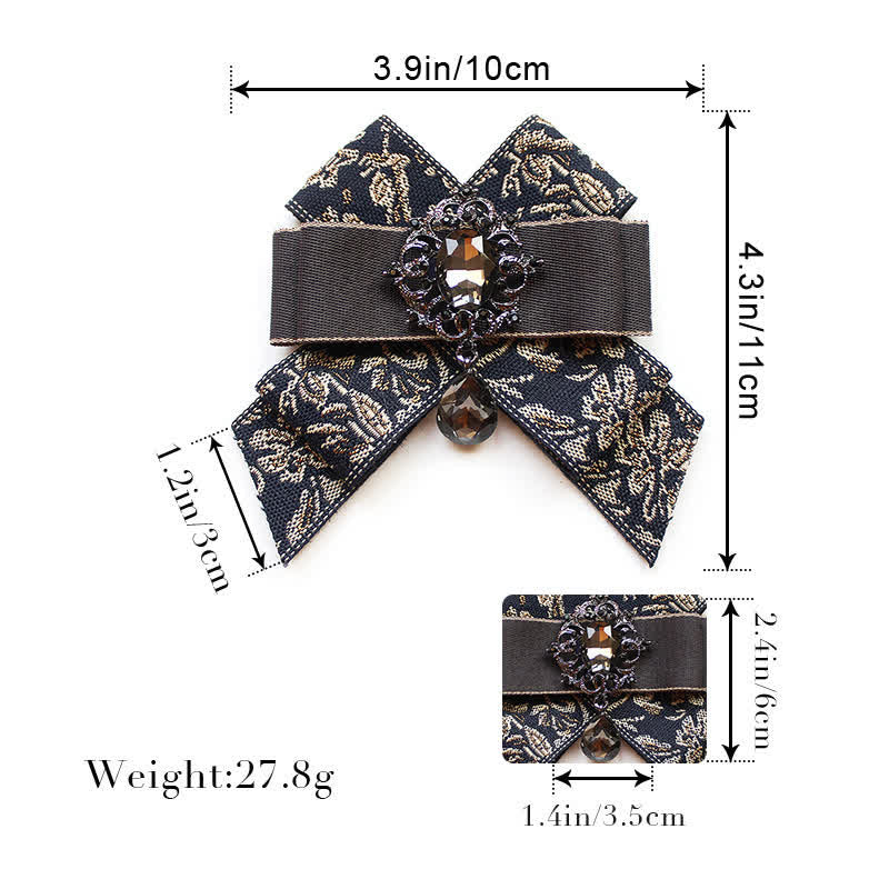 Luxury Blue Rhinestone Waterdrop Bow Tie