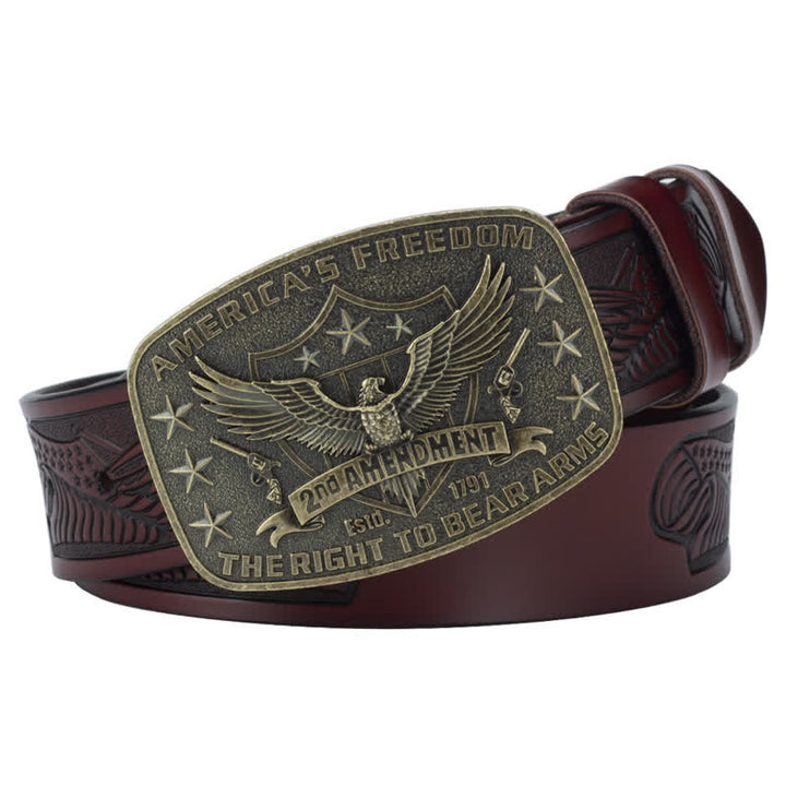 Men's Retro Eagle America's Freedom Leather Belt