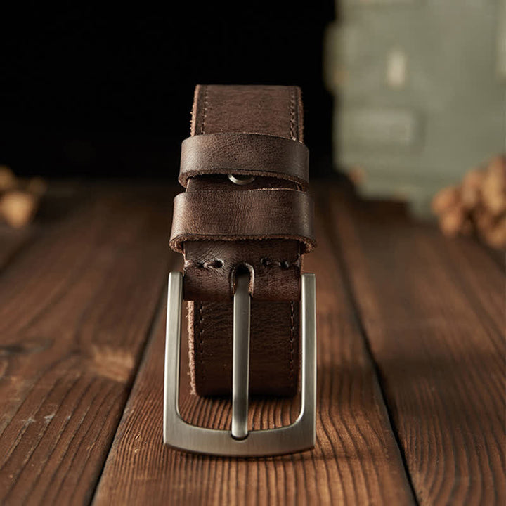 Men's Classic Textured Cowboy Leather Belt - image 4