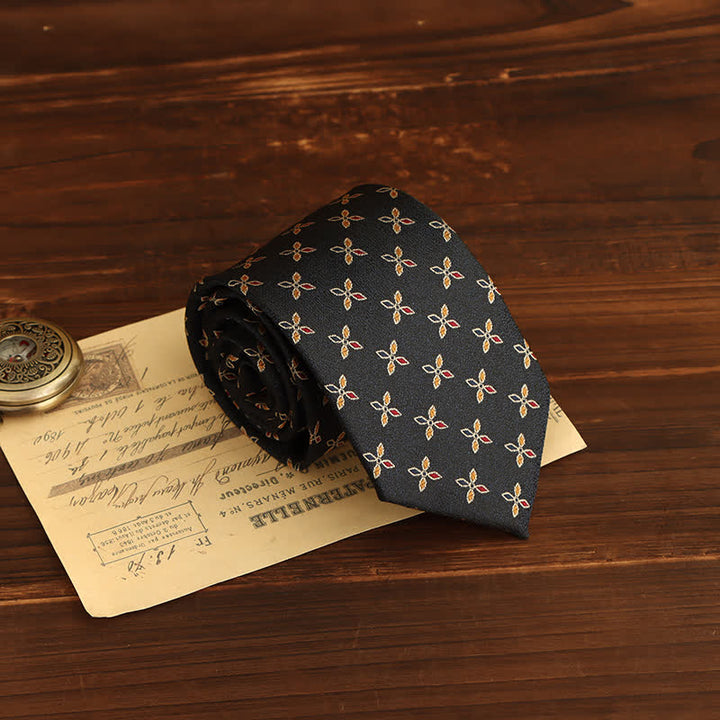Men's Coloful Geometric Prints Necktie - Navy - image 2