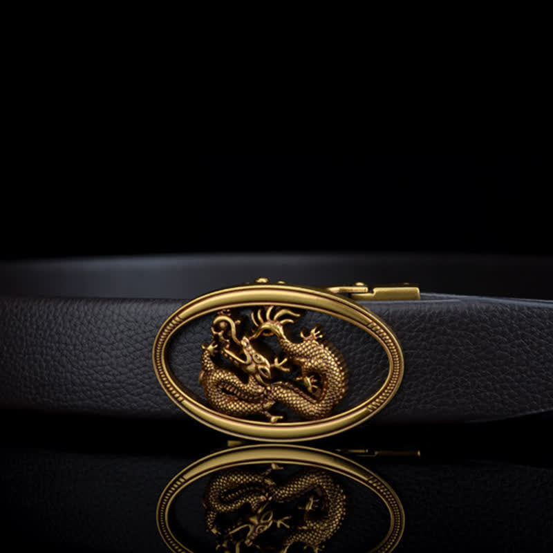 Men's Vintage Flying Dragon Leather Belt