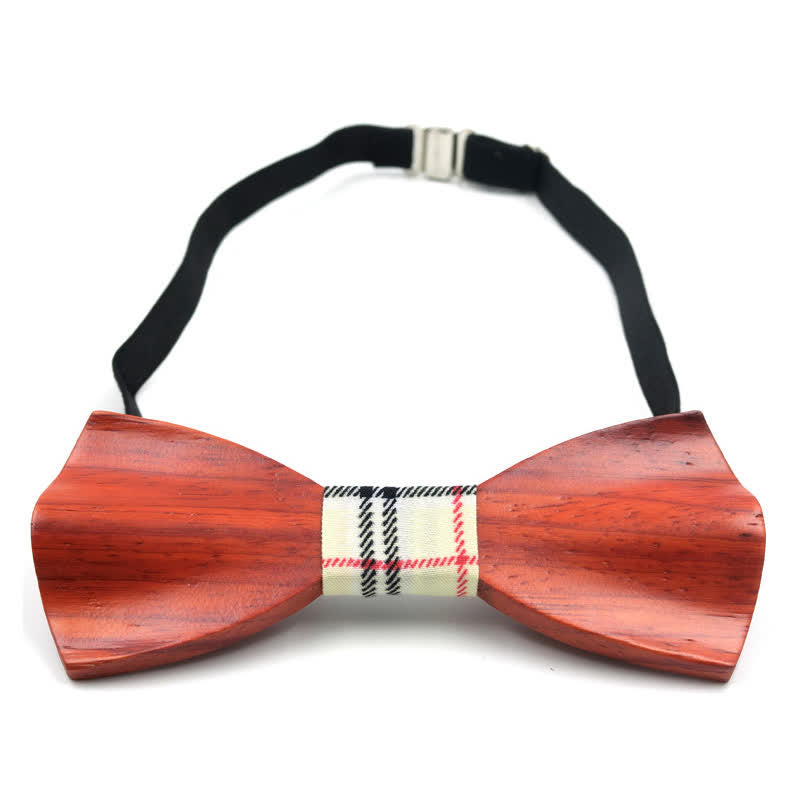 Men's Classy 3D Curved Wooden Bow Tie