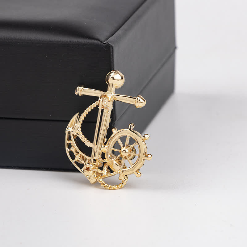 Men's Helmsman Navy Anchor Brooch