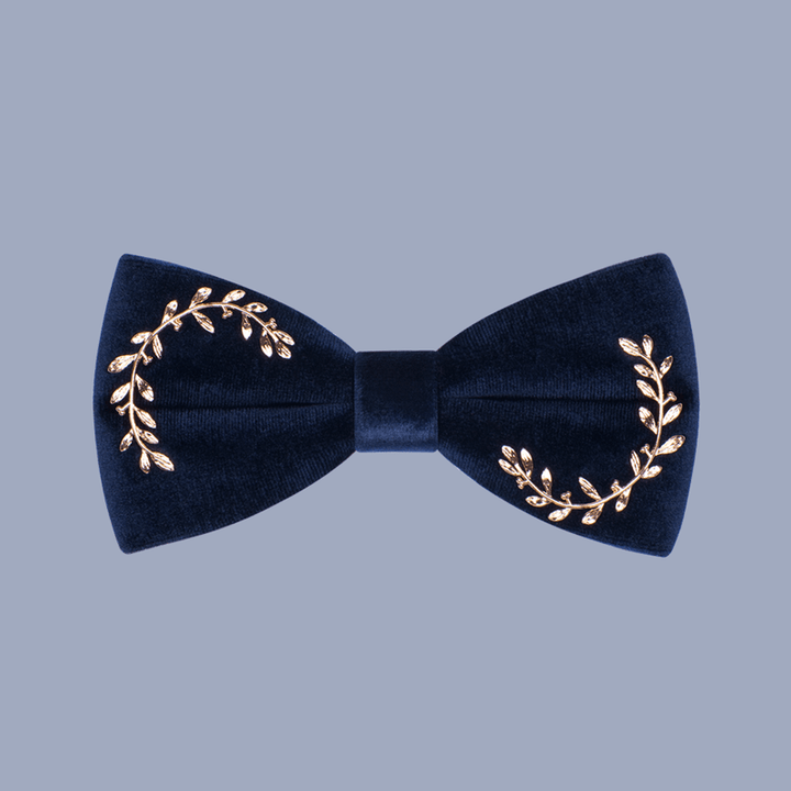 Men's Vine Leaves Velvet Bow Tie - image 7