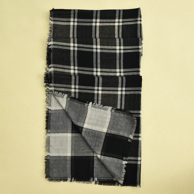 Men's Causal British Style Plaid Scarf