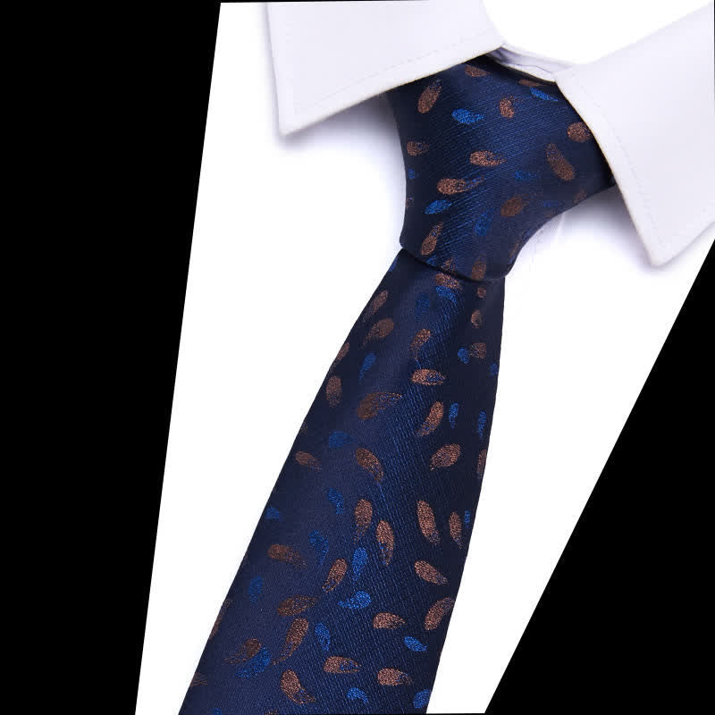 Men's Botanical Leaves Floral Necktie - Leaves - image 3