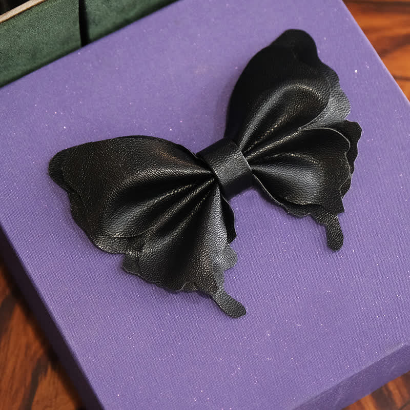 Men's Butterfly Vegetable-tanned Leather Bow Tie