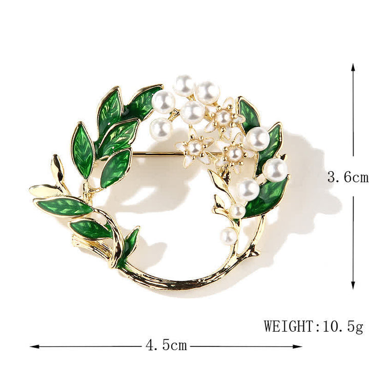 Women's Gardenia Blossom Wreath Brooch