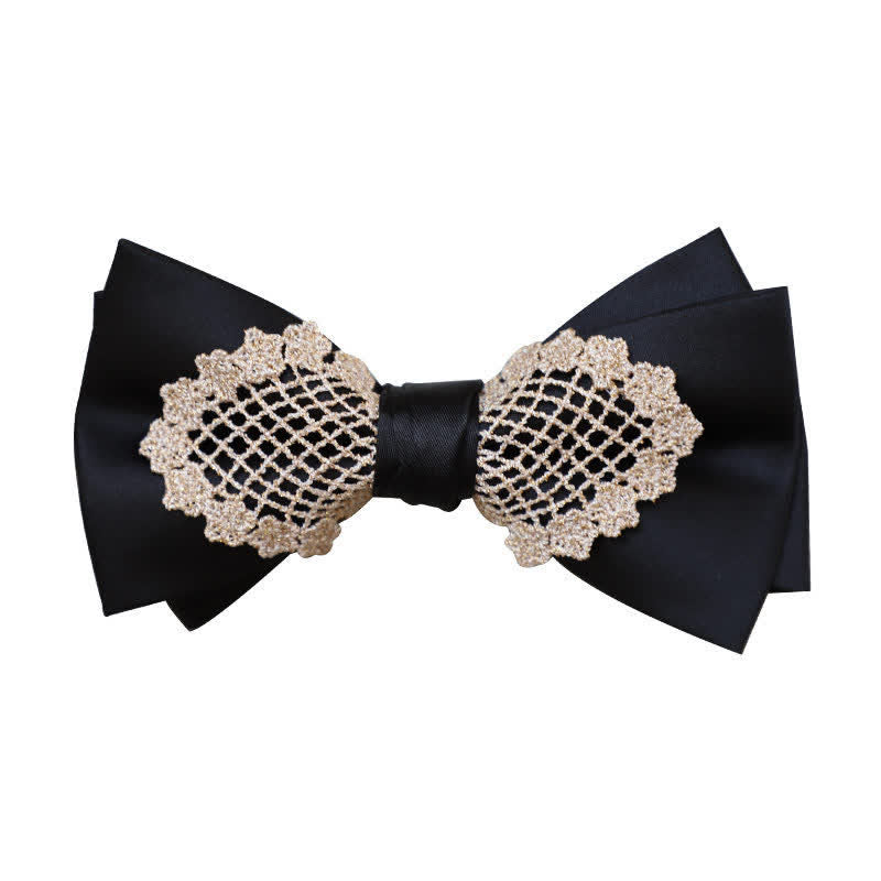 Men's Elegant Flower Lace Bow Tie