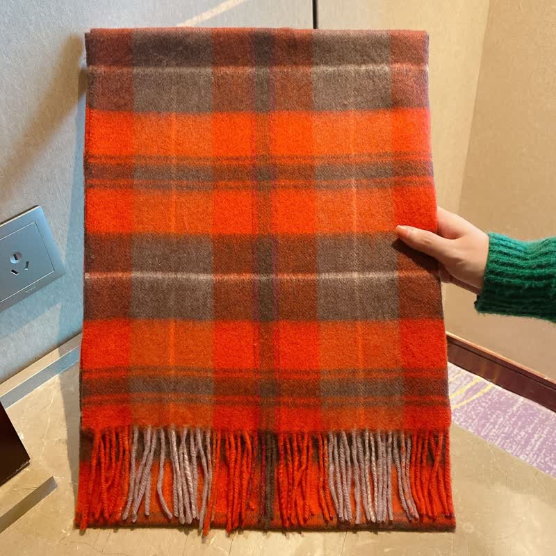 Unisex British Street Style Scotland Tartan Scarf