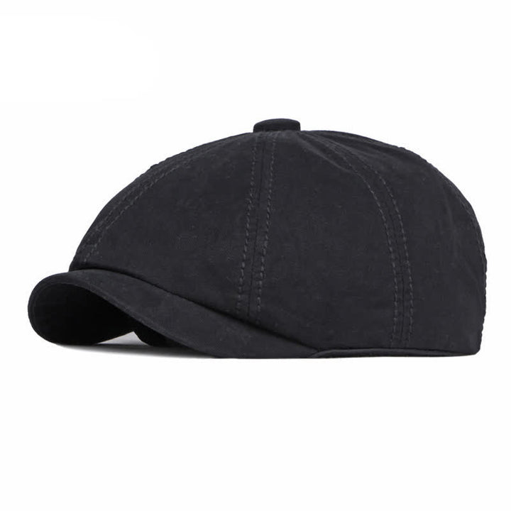 Casual Solid Color Cotton Daily Beret Cap