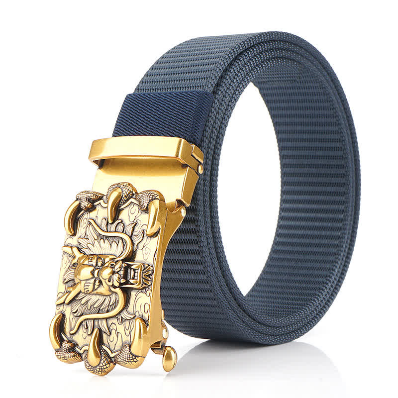 Men's Casual Dragon Decor Nylon Belt