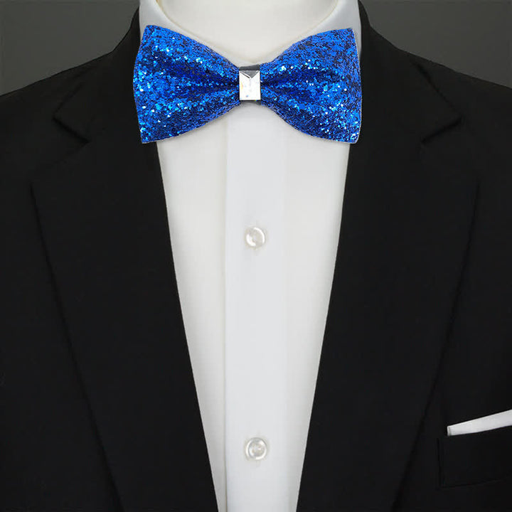 Men's Shiny Sequins Fancy Bow Tie