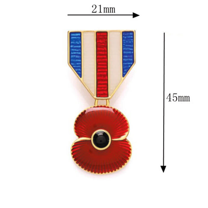 Unisex British Legion Poppy Souvenir Brooch