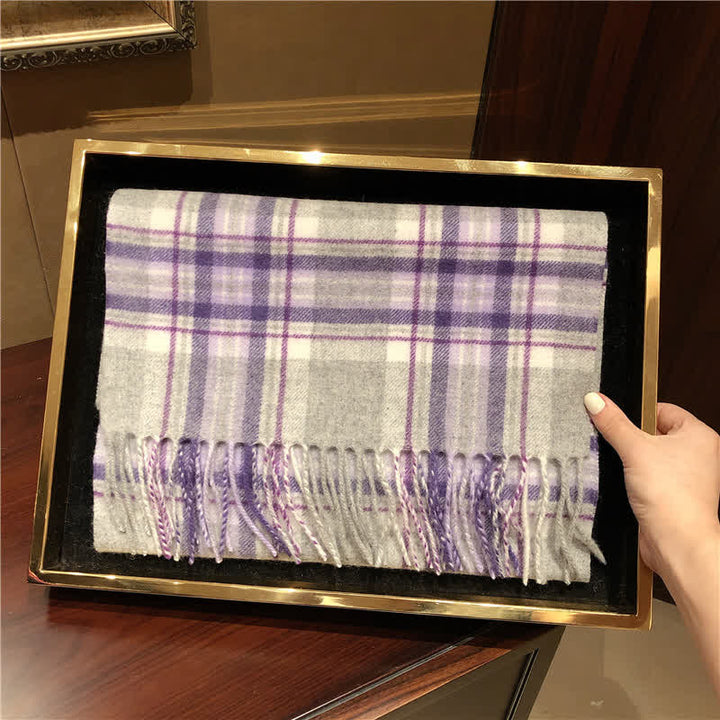 Unisex Lamb Edinburgh Big Warm Plaid Scarf - #1 - image 2