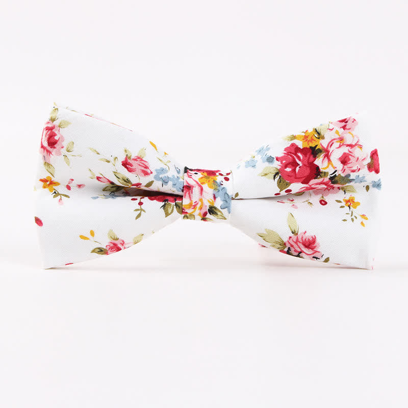 Men's Cotton Forest Floral Printing Bow Tie