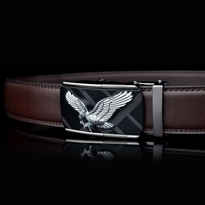 Men's Animal Eagle Automatic Buckle Leather Belt