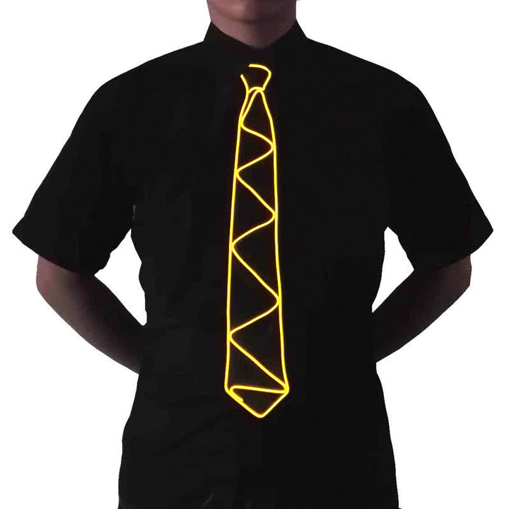 Cool Neon LED Strip Glowing Necktie