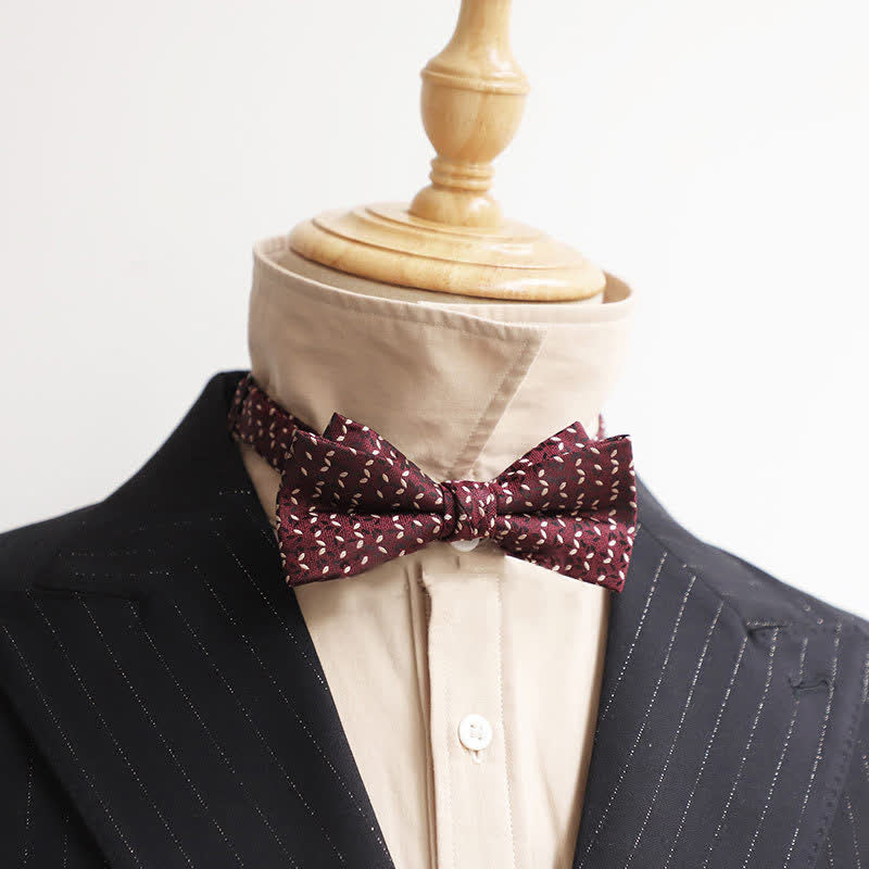 Men's Burgundy Series Gentleman Bow Tie