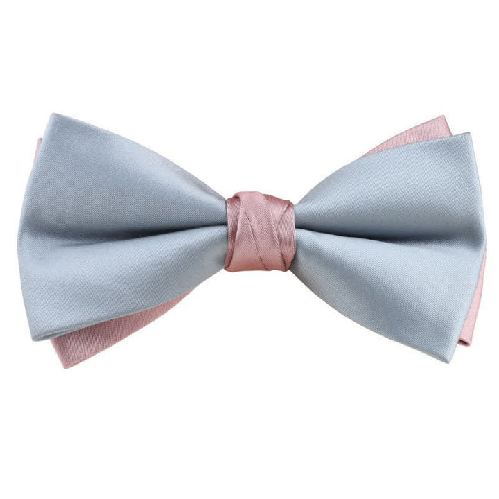 Men's Asymmetrical Two Tone Bow Tie