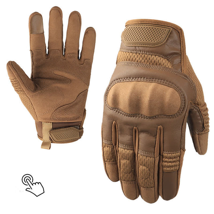 Rubber Hard Knuckle Touch Screen Tactical Gloves