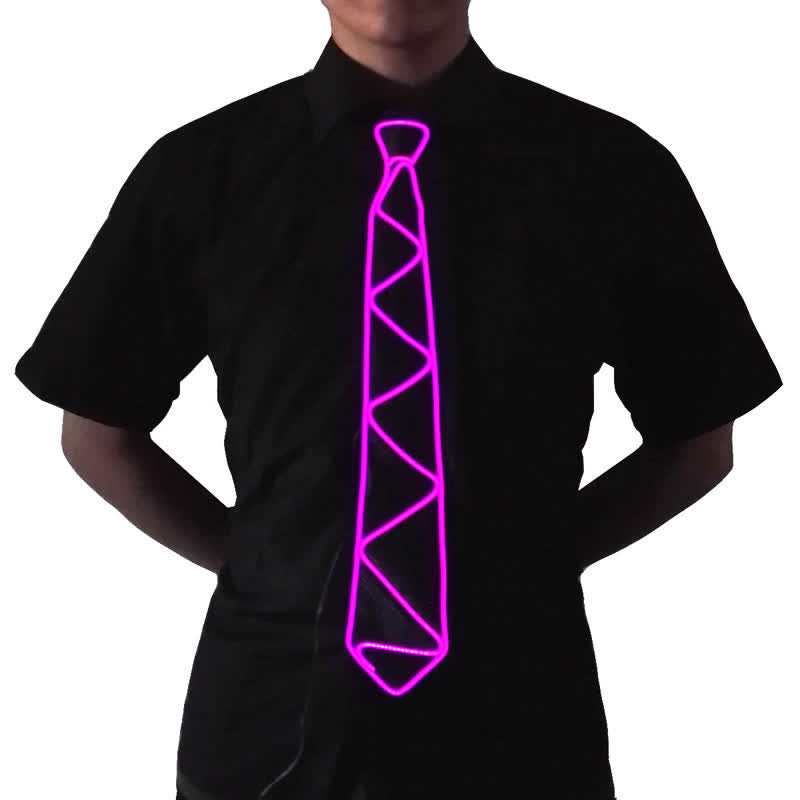 Cool Neon LED Strip Glowing Necktie