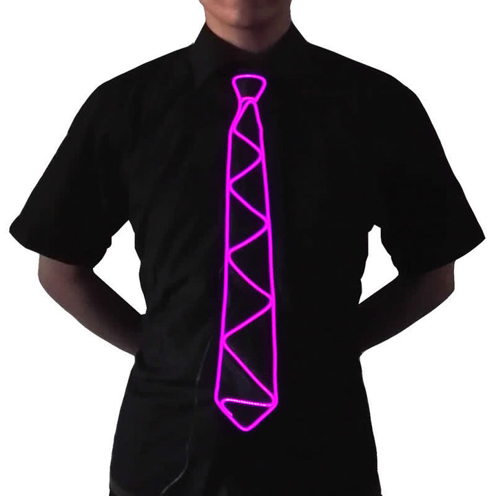 Cool Neon LED Strip Glowing Necktie