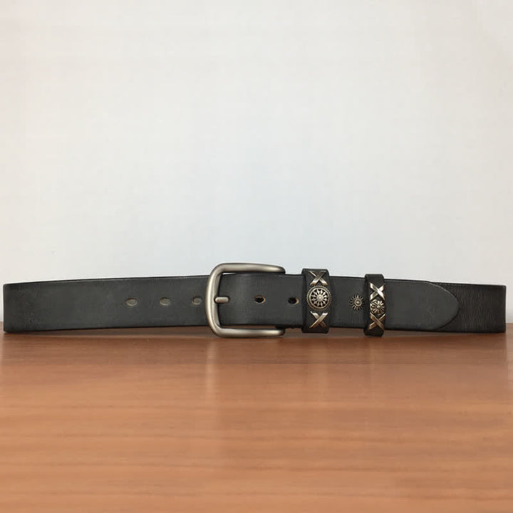 Men's Unique Rivet Studded Handmade Leather Belt