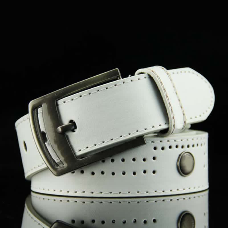 Men's Casual Punk Rivet Antique Hollow Leather Belt