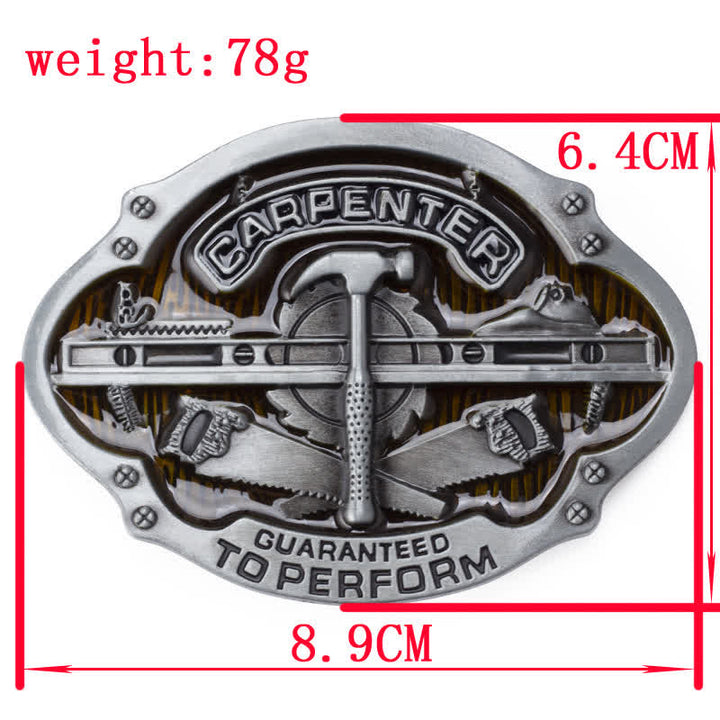 Men's DIY Mechanical Carpenter Tool Buckle Leather Belt