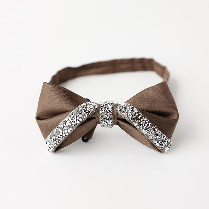 Men's Sparkling Rhinestone Wedding Bow Tie