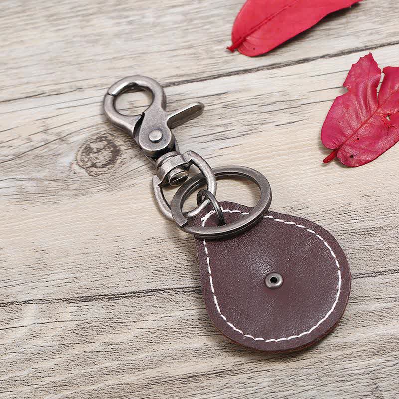 Lone Star Medallion Pendant Leather Keychain - image 2