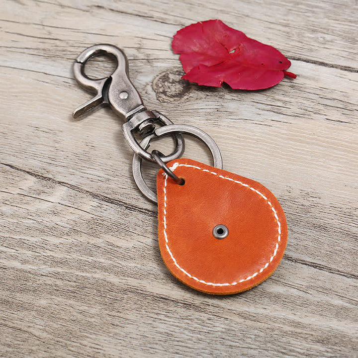 Retro Cross Hanging Pendant Leather Keychain