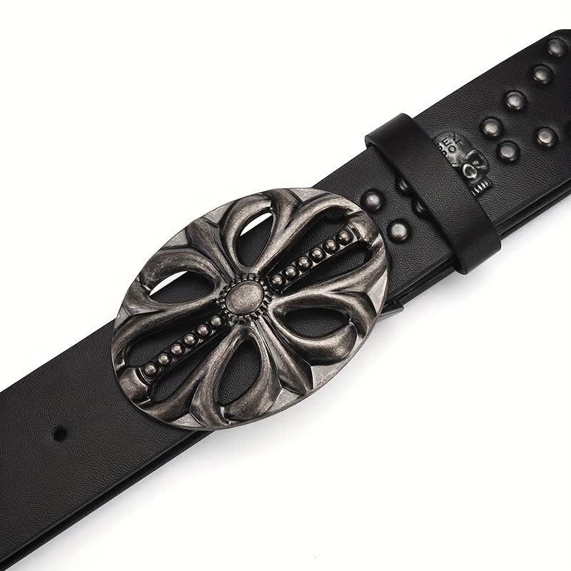 Bohemian Style Vintage Skeleton Riveted Leather Belt