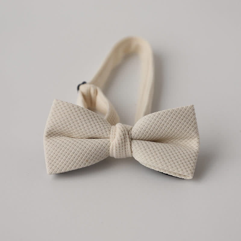 Men's Morandi Theme Solid Color Bow Tie