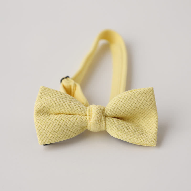 Men's Morandi Theme Solid Color Bow Tie