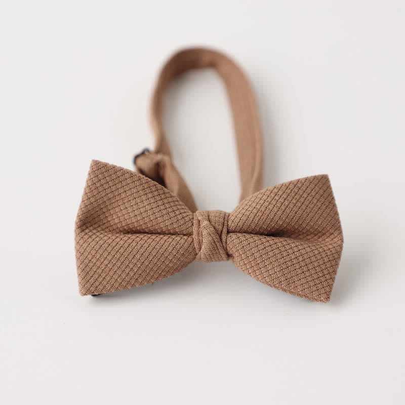 Men's Morandi Theme Solid Color Bow Tie