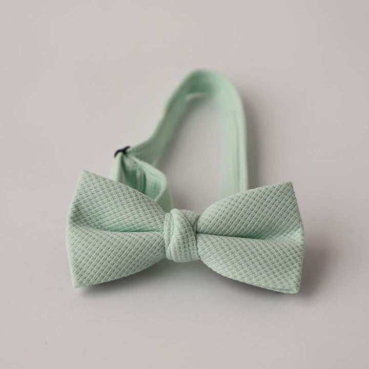 Men's Morandi Theme Solid Color Bow Tie