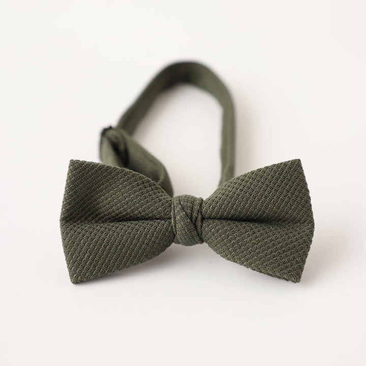 Men's Morandi Theme Solid Color Bow Tie